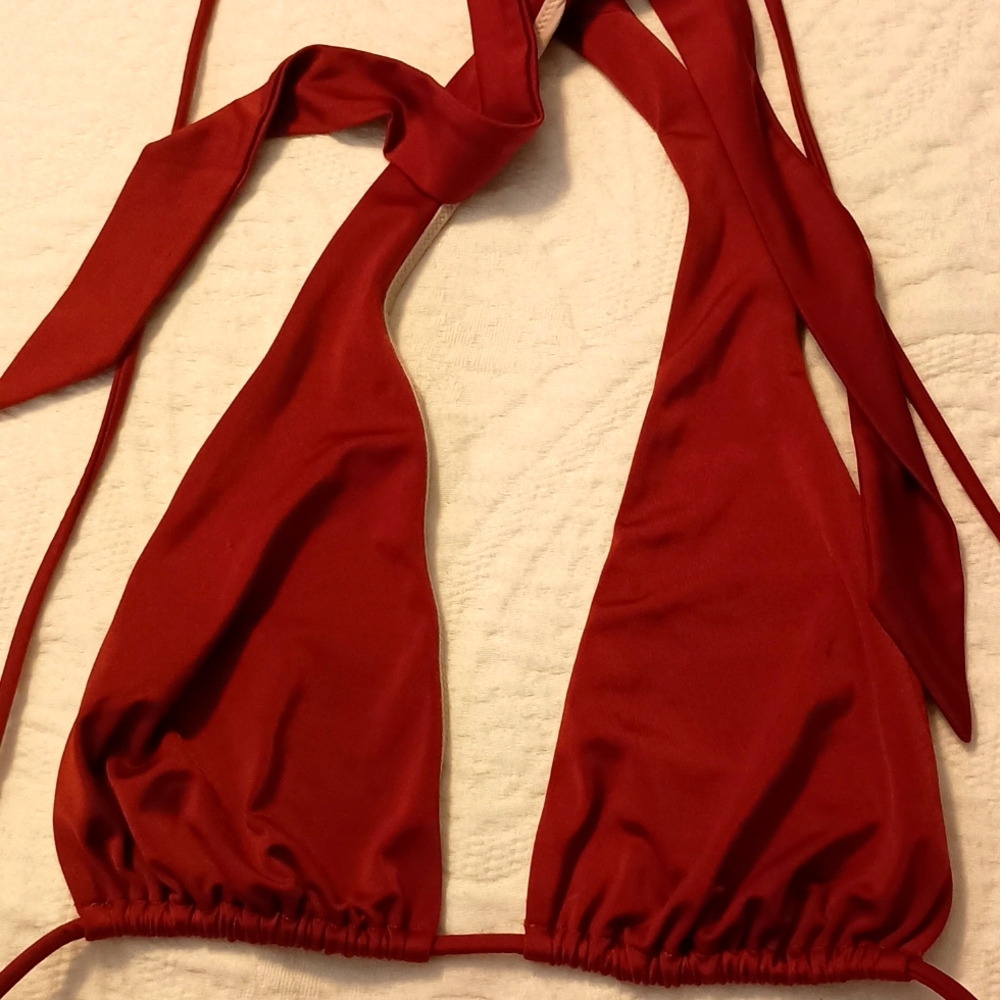 WE ARE HAH multi way bikini top in rust